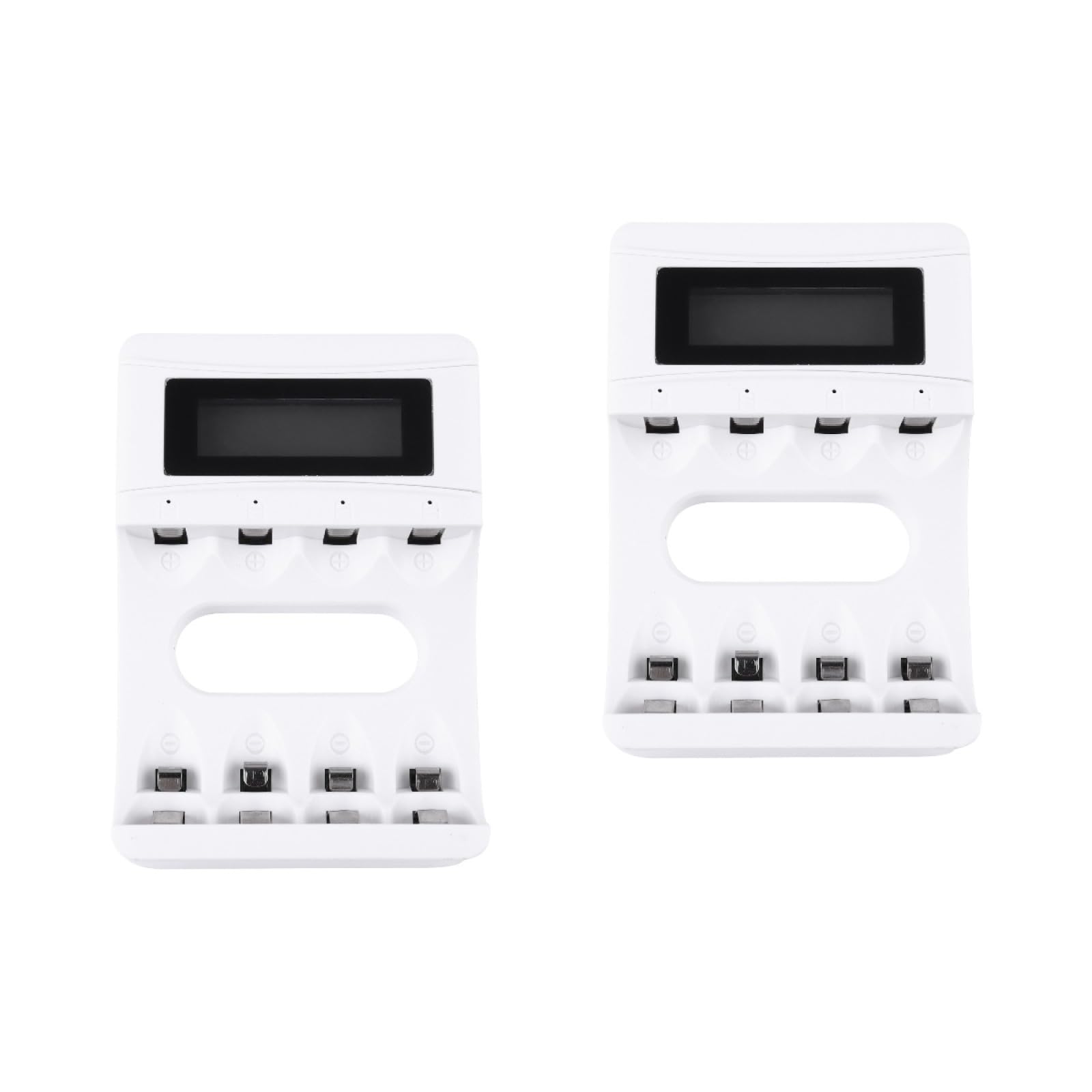 HOMSFOU 2piezas Cargador Recargable De Baterías Pantalla LCD De Slots para Equipos Electrónicos Cargador USB Seguro