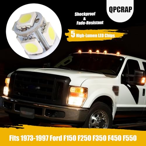 Luces LED para techo de cabina Ford F-Series 5 piezas ámbar miniatura 2