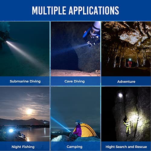 image for ORCATORCH D550 Dive Light 1000 Lumens Scuba Diving Flashlight 3 Modes 