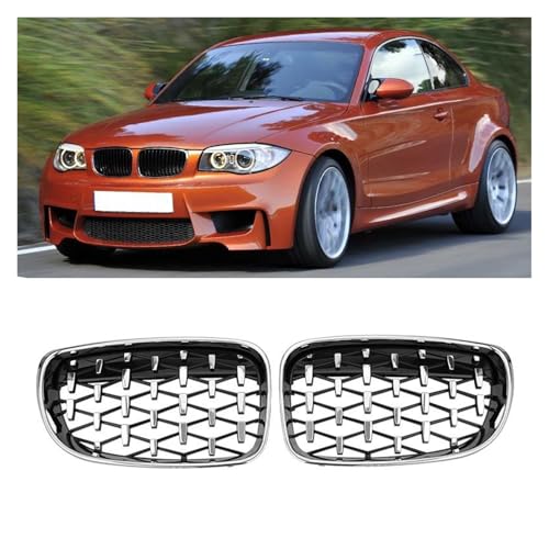 Grille Avant Pare Chocs Black Silver style haricot sport pour Série 1 E87 E82