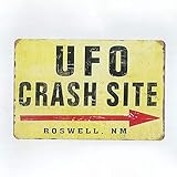 NC Fallout Shelter Vintage Metal Tin Sign Garage Decor Man Cave Sign Tin Sign Vintage Retro Area UFO...