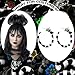 Pair of Sandsnake Style Earrings, Creepy Snake Black and White Striped Beetle Earrings for Women. Lydia Deetz Costume Accessories/ Beetle Black and White Hoop Earrings for Women/ Adults. Affordable Pair of Beetle Snake Character Earrings for Women.