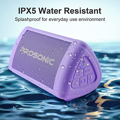 Image of BT3 Portable Wireless Bluetooth Speaker with 10W Stereo Sound and Bass Amplification - Rich Sound and Intense Bass - Bluetooth 5.0 - Microphone - IPX5 (Purple)