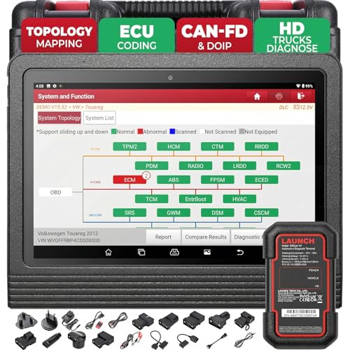LAUNCH X431 PRO3 V+ 5.0 Bidirectional Scan Tool, OEM Topology, Scan HD Trucks, ECU Coding, 55+ Services, All System Diagnose, 2-Year Update option