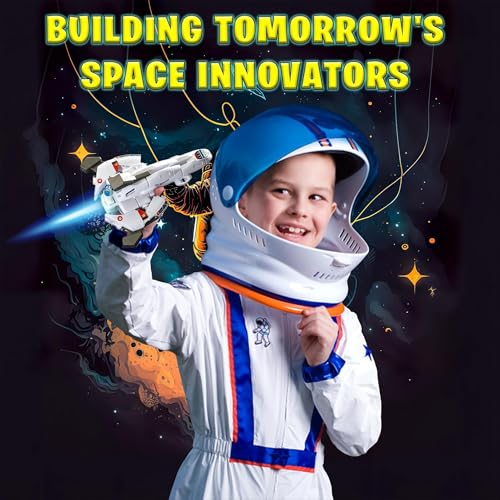 Image of The Little Ones Robot Toys - Robot Kit, Space Toys,Solar STEM DIY Toys for Kids,Astronaut Toy,Best Birthday Gifts for Boys & Girls Age 6-8-10-12-14 Years Old,Rocket Model [6IN1 Solar Space Fleet ++]