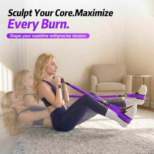 Image of Pedal Resistance Band with Handle, 90LBS Adjustable Exercise Band | Full-Body Resistance Exercise,Adjustable 30 /60 /90LB,Portable Equipment,Multiple Colors