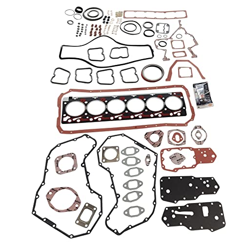 Image of Partsflow Full Head Gasket Set Kit for 1989-1998 Dodge Tractor /Trucks Diesel 5.9L 12V 6BT /6B /6BTA, Multi-layer steel MLS Gaskets, Includes RTV Silicone Replacement for 4089649 3804897
