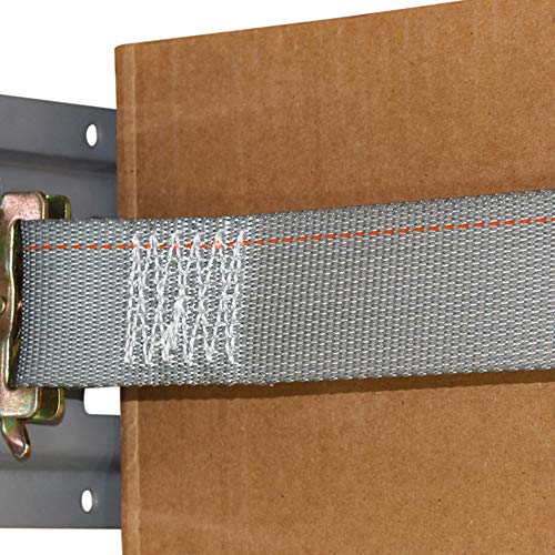 Sgt Knots E-Track Adjustable Ratchet Strap - Heavy Duty Cargo Strap For Loading Truck Bed, Utility Trailer (2" X 16Ft, Gray) #TOP1