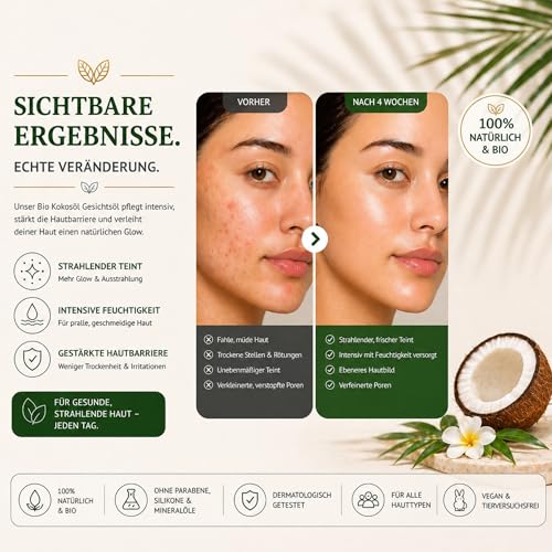 Sérum à l'huile de coco bio Thaï visage et corps format 1L économique - 4