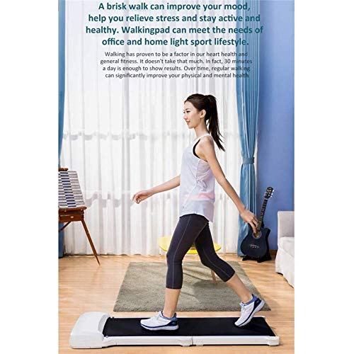 Image of Treadmills, Treadmill Walking Pad Foldable Training Apparatus Smart Electric Walk Machine Aerobic Exercise Home Sport Fitness Equipment,White