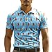 Funny Golf Shirts for Men,Mens Hawaiian Shirts Short Sleeve Novelty Crazy Golf Shirt Hotdogs Pattern