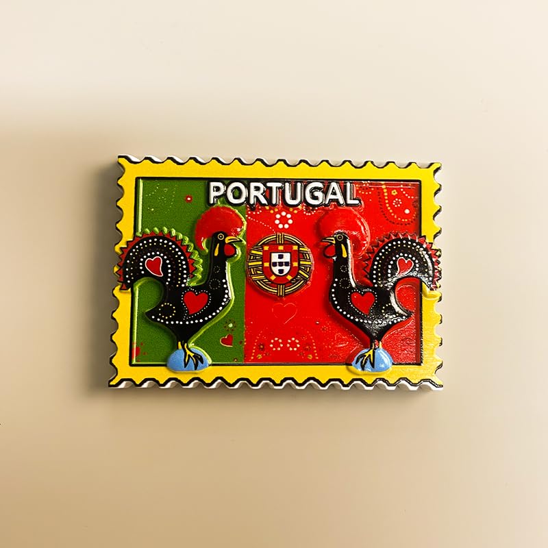 Imán decorativo Portugal Gallo de Barroco 4 x 2 x 6 pulg miniatura 2