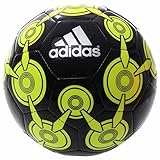 adidas Performance Ace Glider II Soccer Ball, Black/Solar Yellow/Silver Metallic, 3