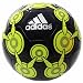 adidas Performance Ace Glider II Soccer Ball, Black/Solar Yellow/Silver Metallic, 3
