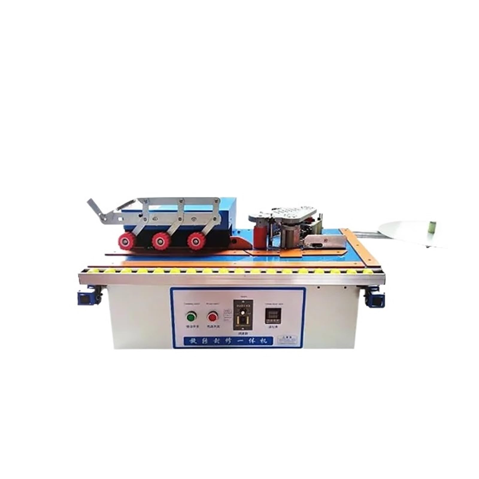 Mini Edge Banding Machine Fully Automatic Woodworking Home Decoration Sealing and Repairing Small Speed and Efficiency Improvement(107x49x49cm)