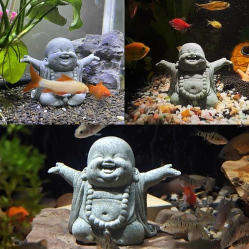 Estatua Buda de Piedra para Decoración Zen Interior miniatura 3