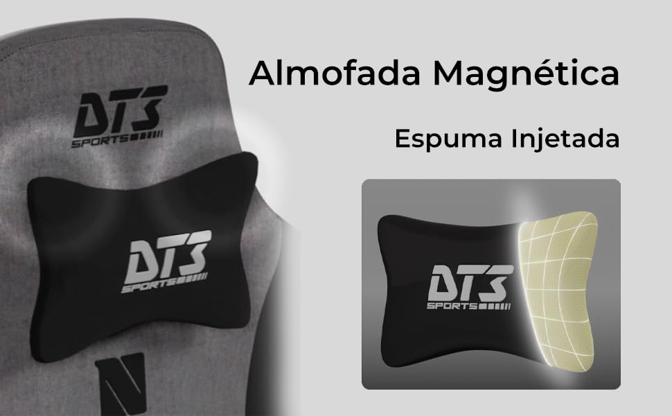 Cadeira Gamer DT3 Nero, Revestimento com Tecido DT3 Max2Weave, almofada magnética, apoio lombar integrado, braços 4D+, suporta até 140 e altura máx. de 1,85m(Black) glide