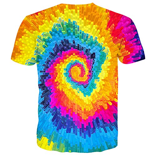 Hgvoetty SHIRTS-ZARAN27-L Tie Dye Shirt For Men Women 3D Novelty Colorful T-Shirts Unisex Crewneck Graphic Tees L thumb #1