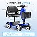 Serianie Foldable Mobility Scooters for Seniors, 4 Wheel Lightweight Mobility Scooters for Adults, Powered Electric Wheelchair, Mobility Scooter with Seat, Folding Travel Motorized Scooter
