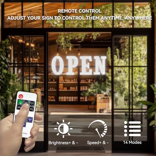 Panneau ouvert extra large à 14 modes LED pour vitrine de magasin - 2