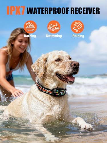 2-in-1 Dog Bark & Shock Collar, Dog Training Collar with 4 Training Modes Beep/Vibration/Shock/no Shock, 3300FT Remote, IPX7 Waterproof E Collars with AI Anti-Barking for Small Medium Large Dog - Image 8