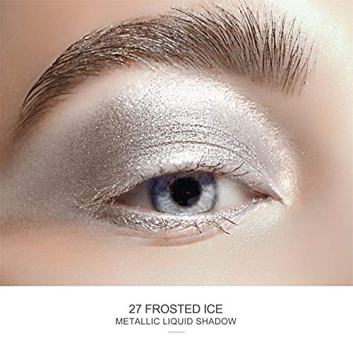 Oulac Sombras de Ojos Metálica Brillantes-Sombras de Ojos Líquida Pigmentada con Sustancia Hidratante No Reseca Párpados… - Imagen 3
