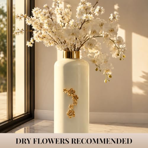 Image of Urban Born Vases For Living Room Corner |Big Vases For Elegant Home Decoration |Home Decor Flower Vase Iron |Fresh or artificial Metal Flower Vase Stand For Dining Table, Bedroom, Office, Wedding Gift