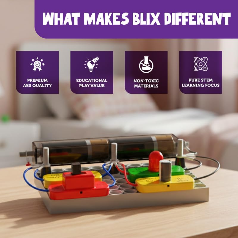 Image of Blix E-Circuits Light, STEM Robotics Toy with 18 Components for Kids Aged 8+. Educational Robotic to Teach How Light-Based Circuits Work