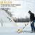 Cordless Electric Snow Shovel, Brushless 12-Inch Width 6-Inch Depth Snow Blower, Lightweight Snow Thrower Machine, Efficient Snow Removal with Battery and Charger, 2 Batteries