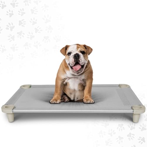 Miniatura 4 de Acrimet Cama elevada para perros y mascotas, cuna de malla lavable y transpirable, marco de acero inoxidable, uso en interiores y exteriores, se