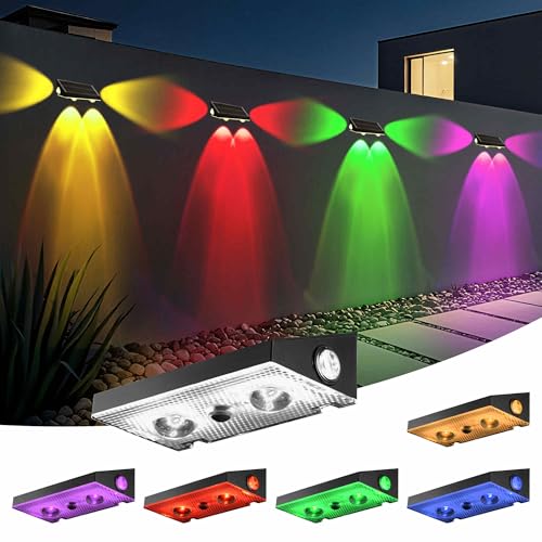 Lampes solaires d'extérieur RVB Lot de 6 balises étanches