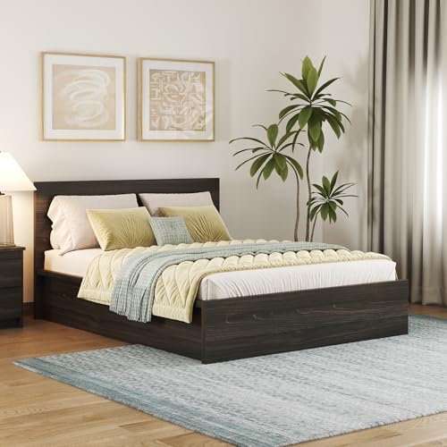 Image of Wakefit Bed | 3 Yr Warranty | Bed Queen Size, Comes with Storage Box, Noise-Free, Density: 680-750 kg /m, Termite & Borer Resistant, Fits Mattresses Up to 8 inches (Centaur 78 x 60 - Wyoming Maple)