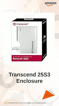 Transcend 25S3 2.5 USB 3.2 Gen 1 External Enclosure for SSD & HDD