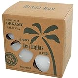 Aloha Bay Palm Wax Tea Light Candles White Unscented 12 Pack(S)