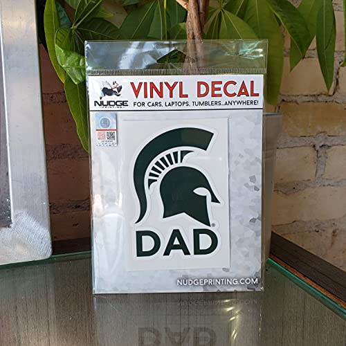 Calcomanía Spartan de Michigan State Dad pegatina resistente para parachoques y casco exterior 6