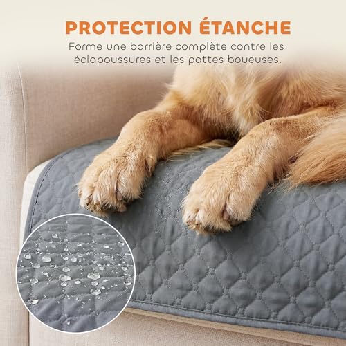 Housse de canapé 3 places imperméable et lavable pour chien et chat
