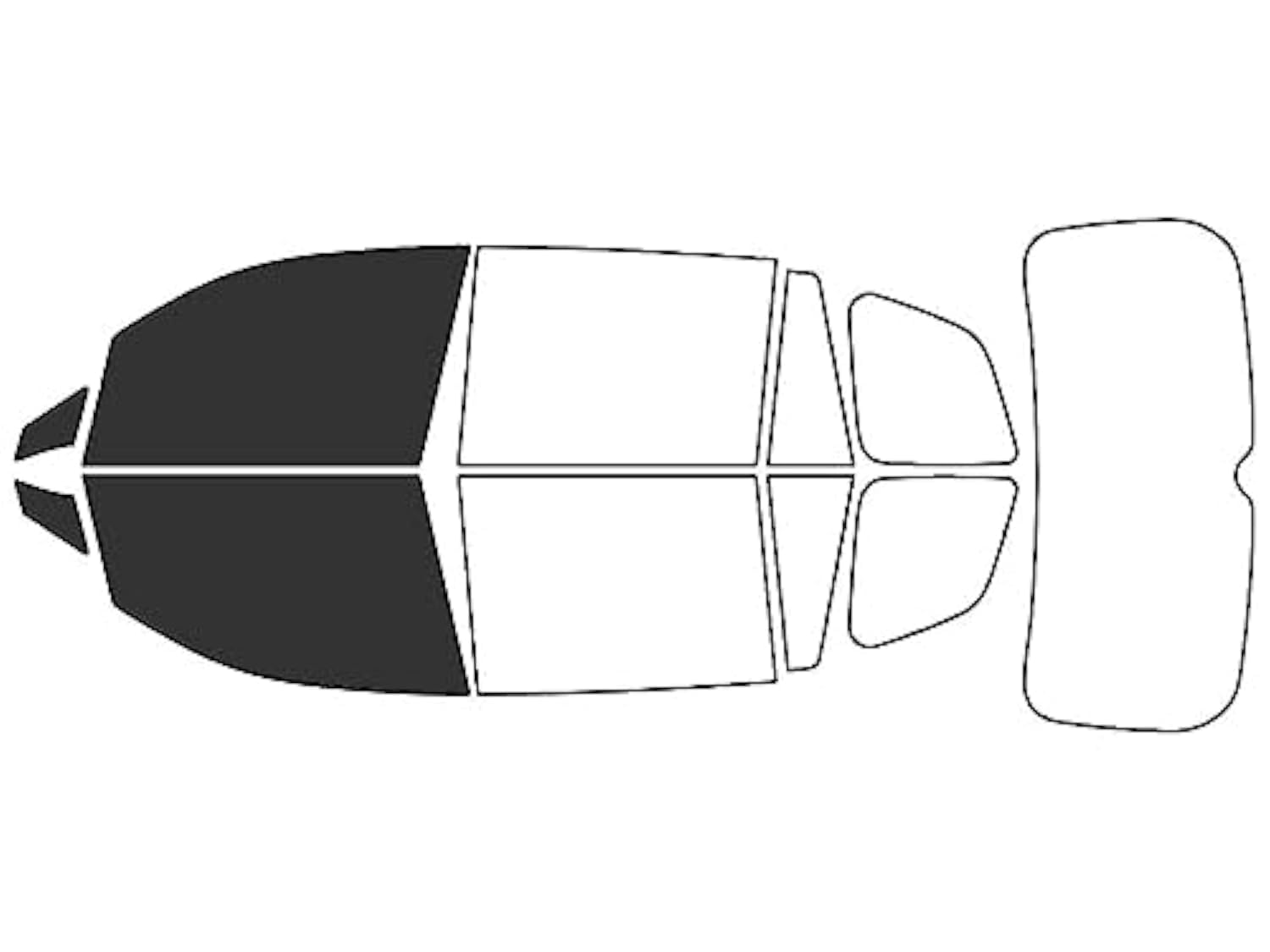 Rvinyl Window Tint Kit Compatible with Honda Passport 2019-2023 - Front Precut Kit - 20%
