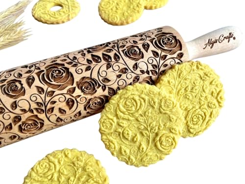 Le rouleaux à pâtisserie en bois avec embossage