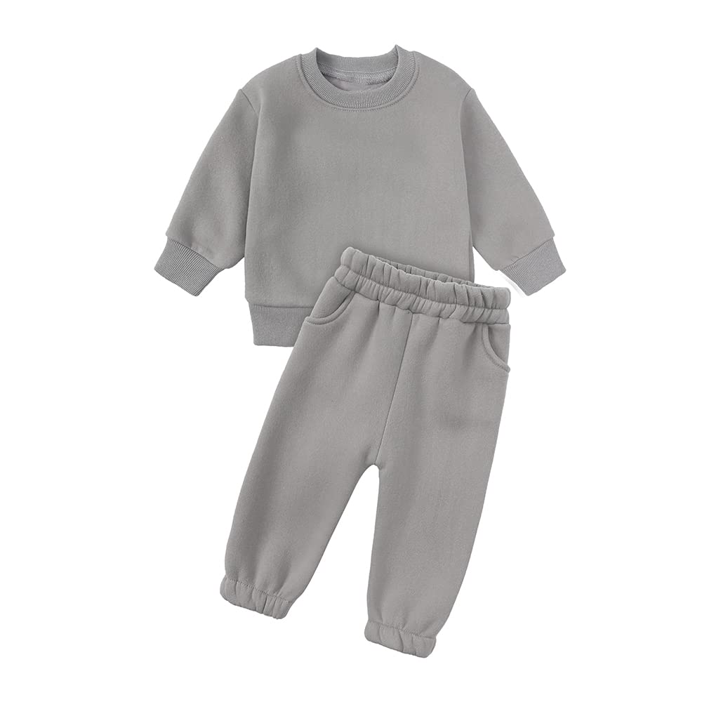 MYGBCPJS Youth 2PCS Jogger Outfits Set Fleece Hooded + Sweatpants Boys Girls Athletic Sweatsuits Pullover Clothes