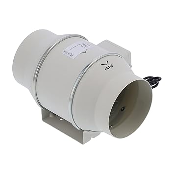 Inline Duct Fan, Inline Duct Fan Air Extractor Heat Resistance Easy to Operate with Wall Plug for Domestic Use for Commercial