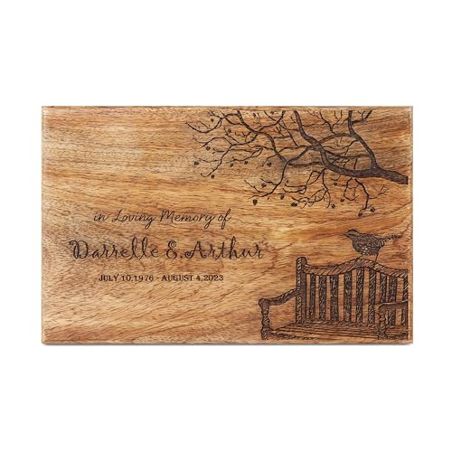 Caja de urna de madera personalizada, conmemorativa grabada a medida para cenizas, recuerdo de cremación para humanos y mascotas, diseño de árbol de la vida hecho a mano (grande, 9 x 7 x 4 pulgadas,