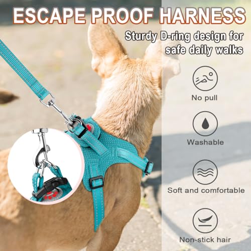 Dog Harness Step in Dog Vest Harness, Reflective Adjustable Puppy No Pull Harness Breathable Soft for Small and Medium Dogs,Cats Dog Harness Step in Dog Vest Harness, Reflective Adjustable Puppy No Pull Harness Breathable Soft for Small and Medium Dogs,Cats