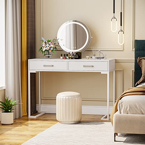 Tribesigns Vanity Desk Makeup Vanity With Drawers, Modern White Vanity Table Dressing Desk For Women Girls Gifts (Without Mirror) #TOP2