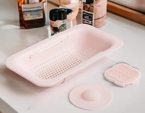 Miniatura 1 de Colador de fregadero extensible (rosa)