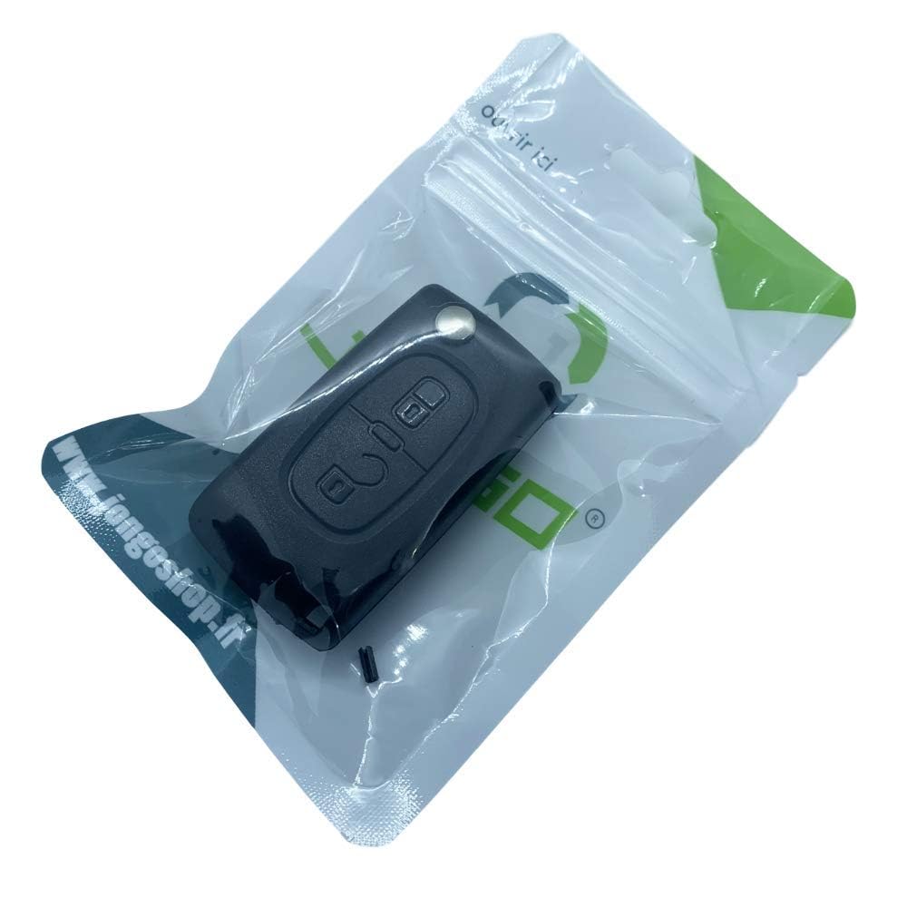Guscio Chiave Telecomando 2 Tasti senza Lama Cover Compatibile con Peugeot 207 307 308 3008 5008 Partner Citroen C3 C4 Berlingo