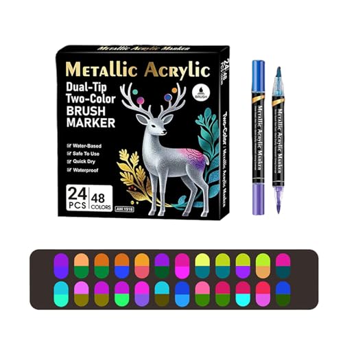 Beimus Rotuladores de acuarela de doble cara, marcadores de pincel flexibles, marcadores de arte, bolígrafo de pintura para colorear artístico y diseño creativo, marcador de doble punta