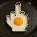 Funny Middle Finger Egg Mold, Nonstick Middle Finger Egg Rings, Unique Shaped Eggs Fired Mold, DIY Breakfast Cooking Mold for Camping Indoor Breakfast Sandwich Burger (All)