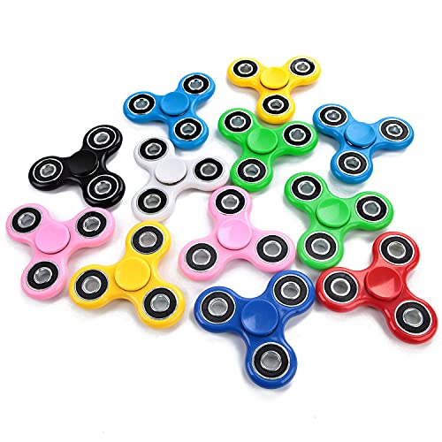 Scione FIDGET SPINNER BULK-10 PACK Fidget Spinner Bulk 10 Pack Tri-Spinner Office Desk Classroom Adhd Anti Anxiety Focus Finger Fidget Spinners Stress Relief Toys Gifts thumb #1
