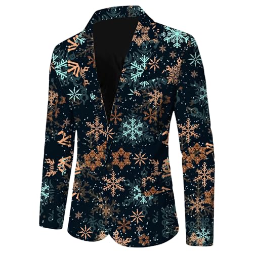 Christmas Blazers for Women Mens Blazer Jacket Big and Tall 5XL Black Suit Jacket for Men Cheap Casual Sports 5XL Halloween Big and Tall S Mens Western Style Sport Coats and Blazers Slim Fit