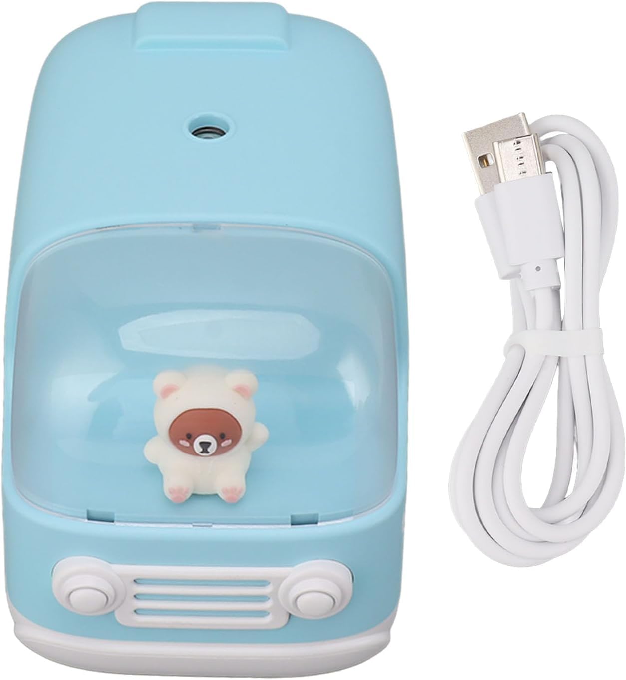 per Uso Domestico Piccolo umidificatore Carino, Piccolo umidificatore Portatile a Nano atomizzazione Ricaricabile da 350 ml for Ufficio(Blue)